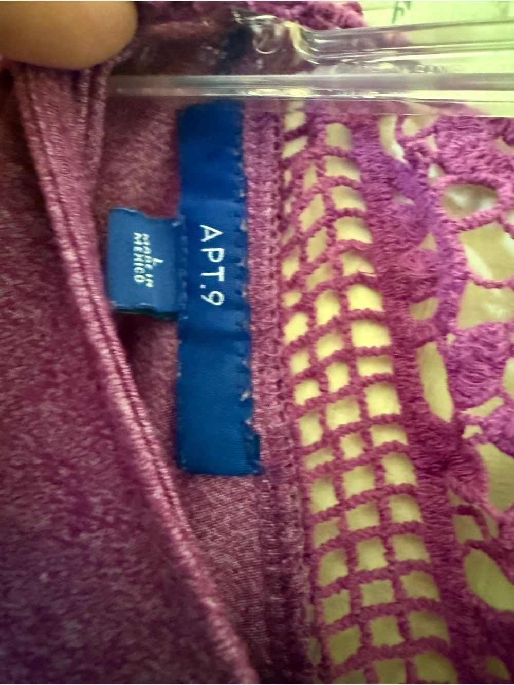 Apt. 9 Heathered Purple Twist-Hem Short Sleeve Top - Picture 5 of 6
